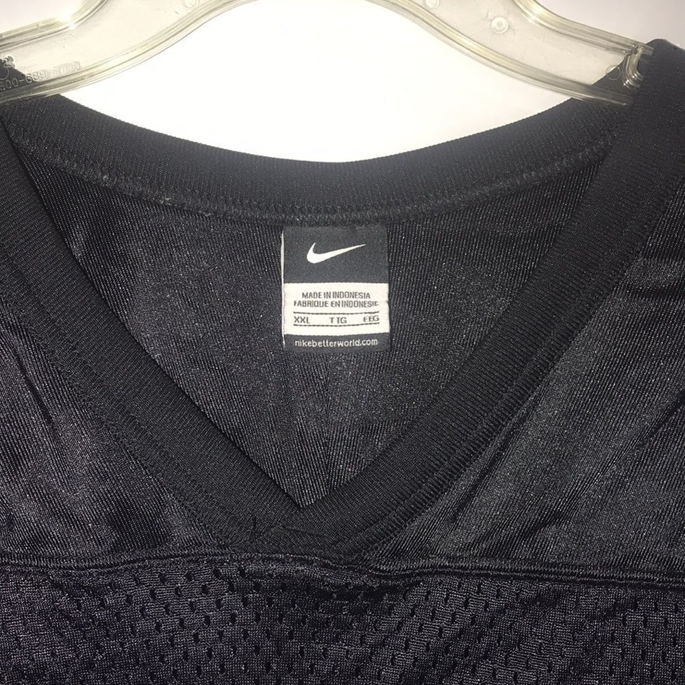 Nike Team Mens XXL Black Mesh Football Practice Jersey V-Neck Short Sleeve - Picture 5 of 11